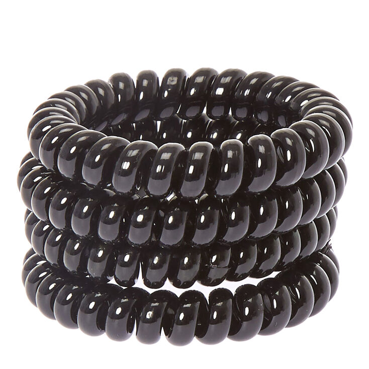 Black 4 Pack Claire/'s Girl/'s Spiral Hair Bobbles